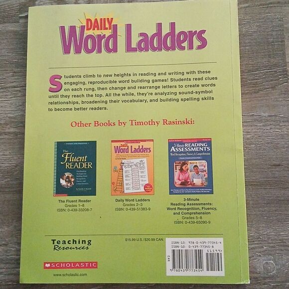 Scholastic Teaching Resources Daily Word Ladders, Grades 4-6  NEW - Picture 2 of 4